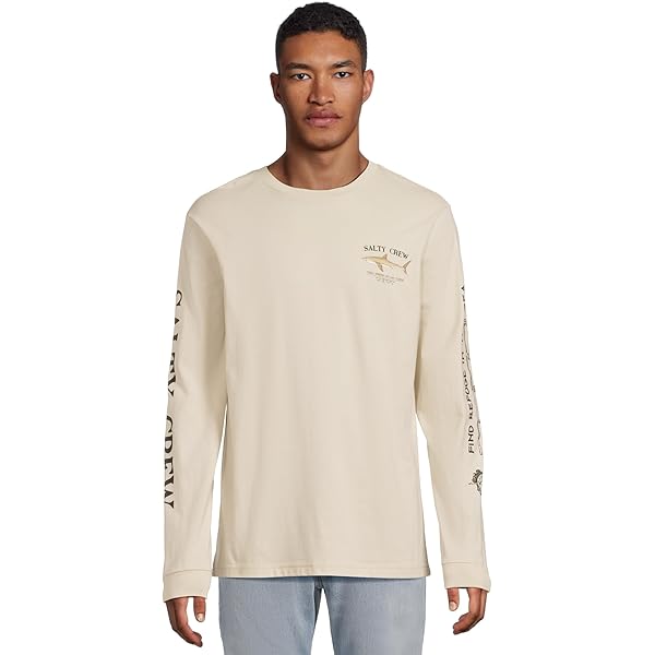 Salty Crew Ahi Mount Long Sleeve Tee Navy LG | Amazon.com